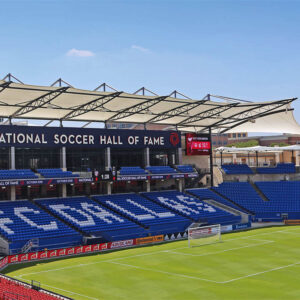 Toyota Stadium Tensioned structure for sports events/national fitness, suitable for large-span pillarless spaces, with good light transmission and durability characteristics